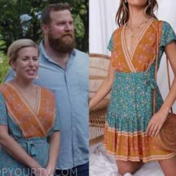 Zesica Cottagecore Bohemian Floral Print Wrap Around Dress Sz XL - Picture 3 of 14